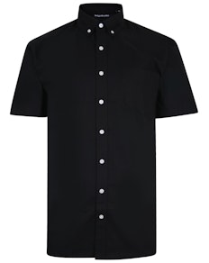 Bigdude Oxford Short Sleeve Shirt Black