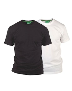 D555 Fenton 2er-Pack T-Shirts in Schwarz und Weiß