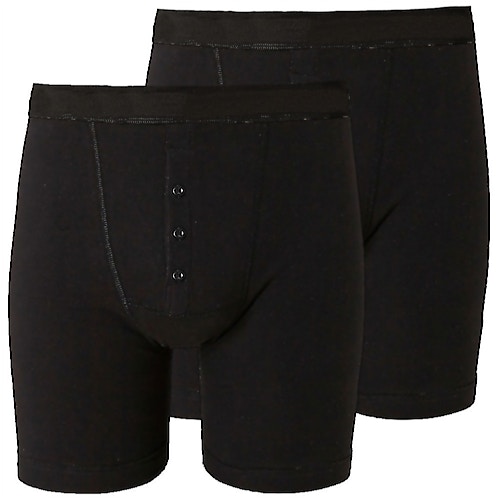 Bigdude 2 Pack Boxer Shorts Black