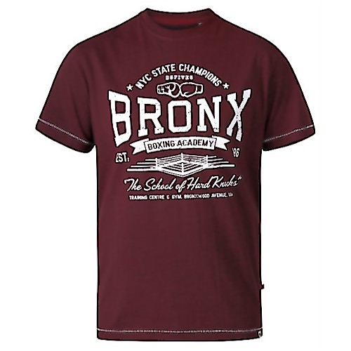 D555 Huddlestone Bronx Print T-Shirt Rot