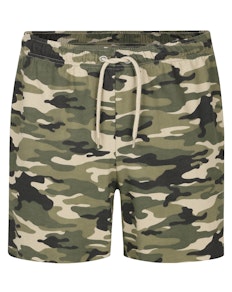 Bigdude Camo Loop Back Shorts Khaki