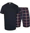 Stanstead TShirt/Shorts Check Loungewear Set Denim Marl