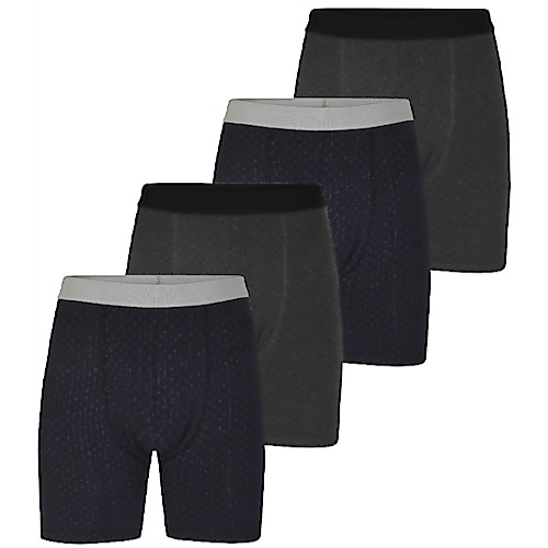Bigdude 4 Pack Print Trunk Boxer Shorts Black