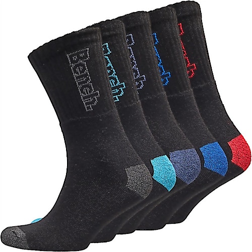 Bench Atlas Five Pack Sport Crew Socks Black/Multi