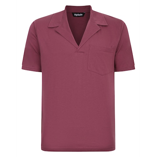 Bigdude Relaxed Collar Polo Shirt Dusty Mauve