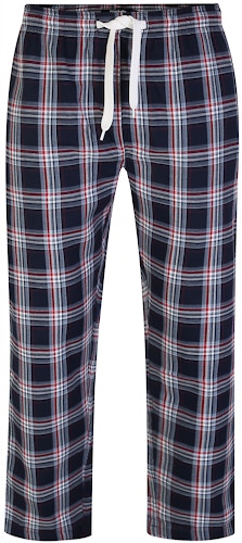 Bigdude Woven Checked Pyjama Pants Navy/Red | BigDude
