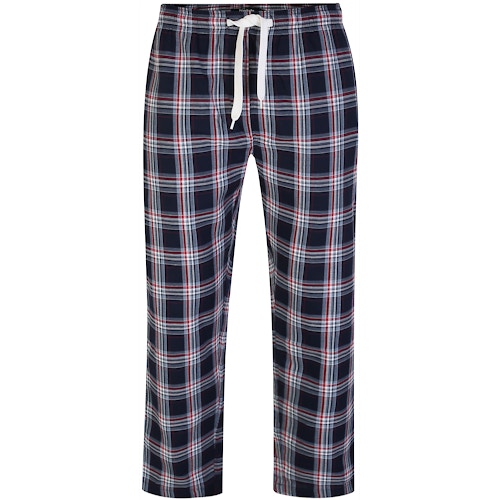 Bigdude Woven Checked Pyjama Pants Navy/Red