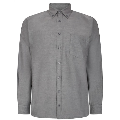 Bigdude Button Down Oxford Long Sleeve Shirt Charcoal