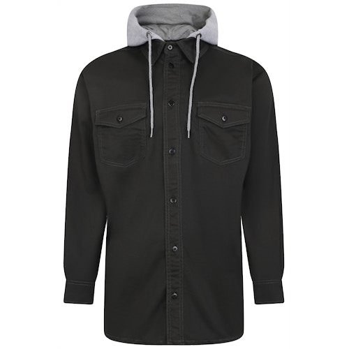 Bigdude Overshirt With Hood Charcoal