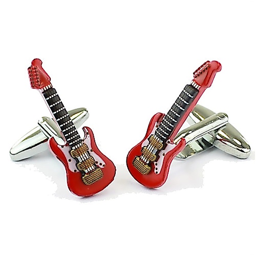 Sophos Gitarren Manschettenknöpfe Rot