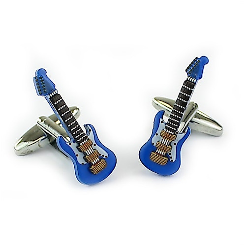 Sophos Electric Guitar Cufflinks Blue