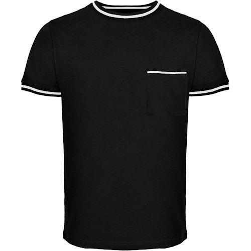 Bigdude Contrast Edge T-Shirt Black Tall