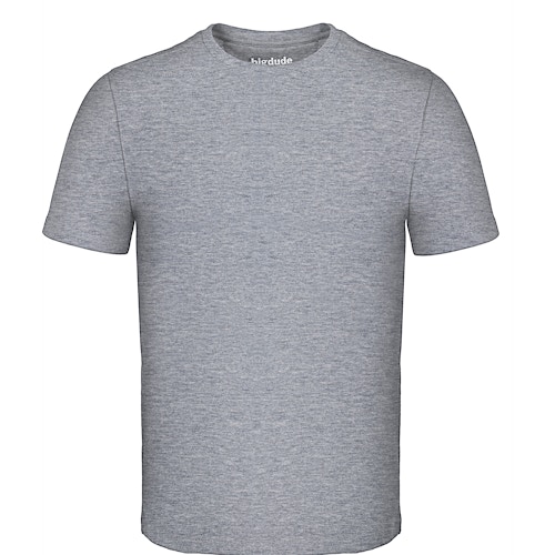 Bigdude T-Shirt mit Rundhalsausschnitt Grau Tall Fit 