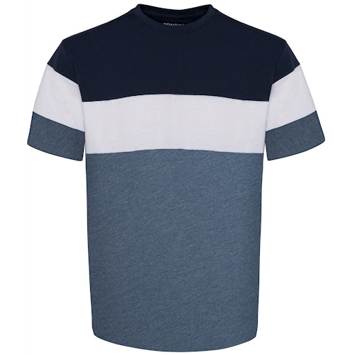 Bigdude Cut & Sew T-Shirt Navy/Denim Tall
