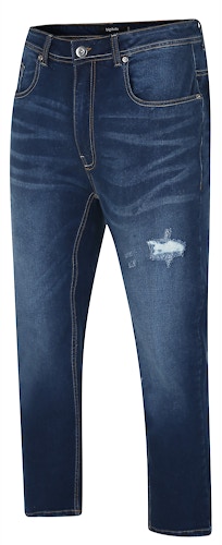 Bigdude Used Look Stretch Denim Jeans Mid Wash