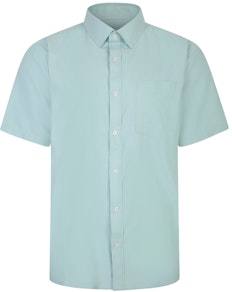 Bigdude Summer Cotton Short Sleeve Shirt Green Tall