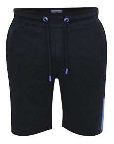 D555 Drayton Elastische Shorts mit geschnittenem und genähtem Seiteneinsatz Schwarz