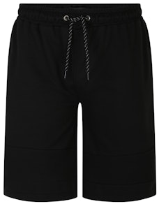Bigdude Ribbed Panel Jogger Shorts Black