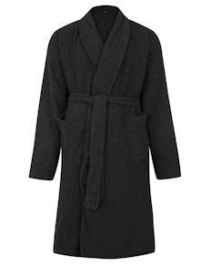 Bigdude Terry Towelling Dressing Gown Charcoal