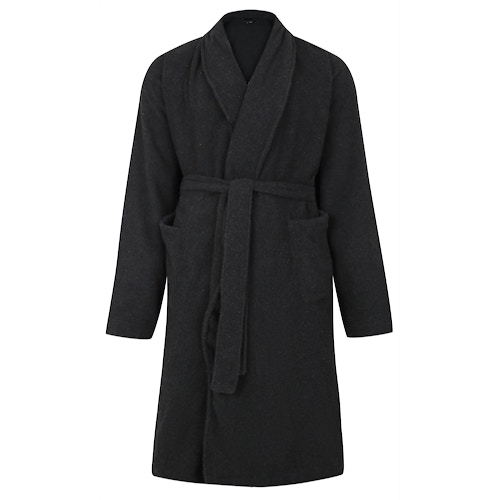 Bigdude Terry Towelling Dressing Gown Charcoal
