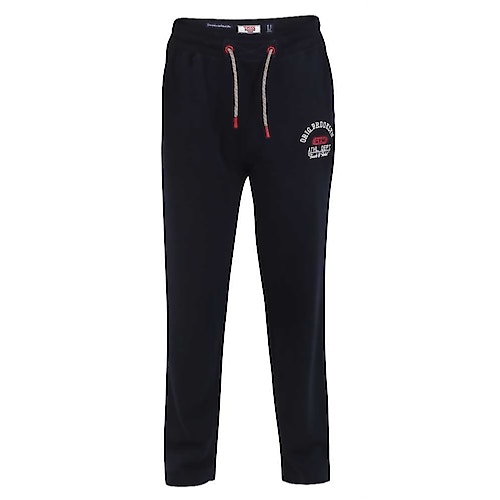 D555 Embroidery and Print Joggers Navy