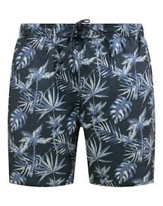 D555 Cleethorpes All Over Hawaiian Print Swim Shorts Navy