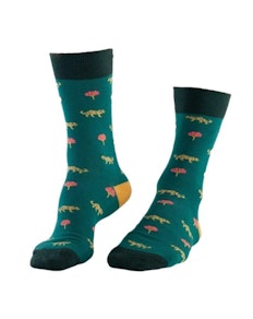 Doris & Dude Socken mit Gepardenmuster, Grün