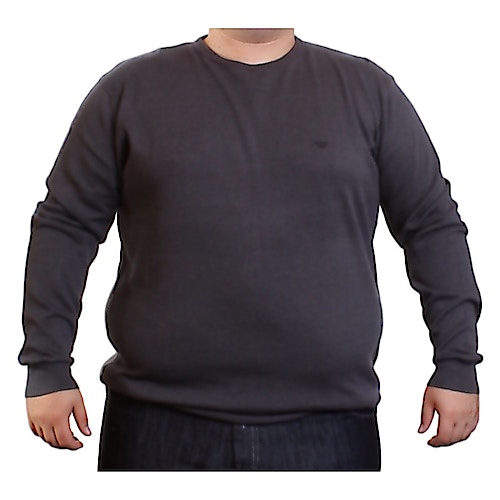 D555 Plain Charcoal Crew Neck Sweater
