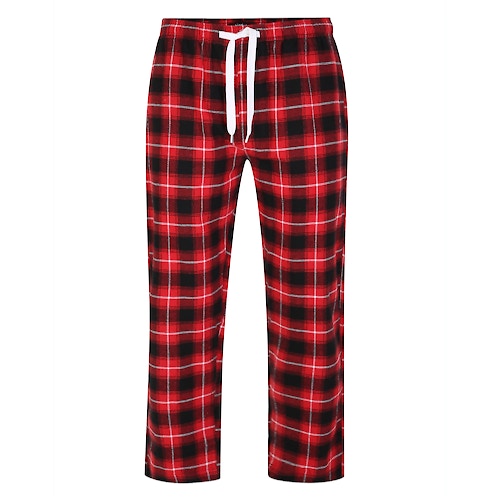 Bigdude Flannel Checked Pyjama Pants Red/Black