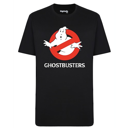 Bigdude Offizielles T-Shirt mit Ghostbusters-Aufdruck, Schwarz