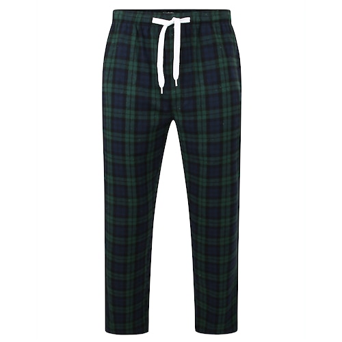 Bigdude Soft Flannel Checked Pyjama Pants Green