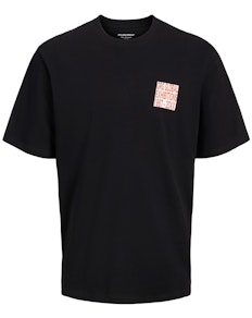 Jack & Jones Jeans Crew Neck Printed T-Shirt Black