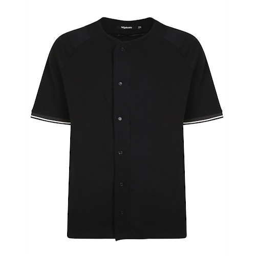 Bigdude Short Sleeve Baseball Shirt Black