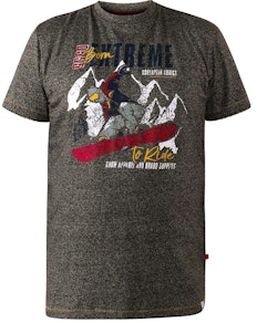 D555 Paddington Extreme Ski Print T-Shirt Khaki Twist
