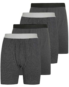 Bigdude 4 Pack Trunk Boxer Shorts Charcoal