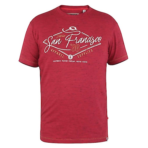D555 San Francisco Printed T-Shirt Red