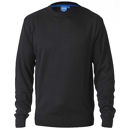 D555 Plain Crew Neck Sweater Black
