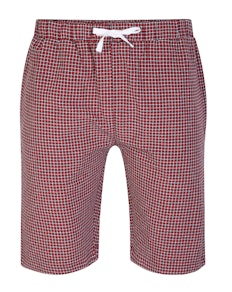 Bigdude Woven Modern Check Pyjama Shorts Red/White