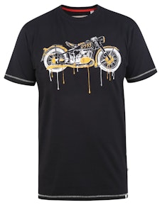 D555 Rochester Bike With Drip Effect T-Shirt Black