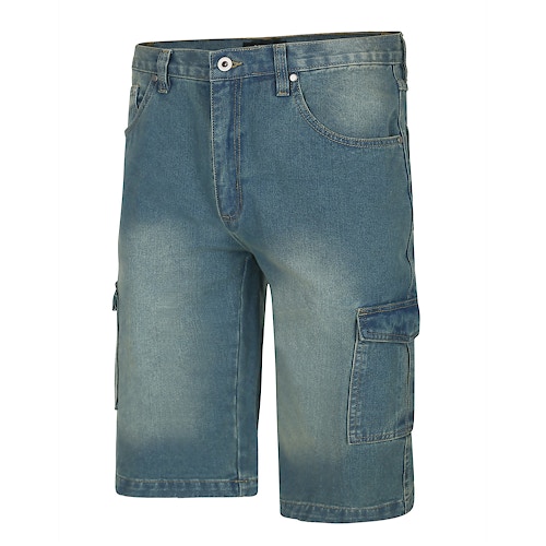 Bigdude 3/4 Cargo Jeans Shorts Light Wash