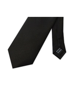 Knightsbridge einfarbige extra lange Krawatte Schwarz