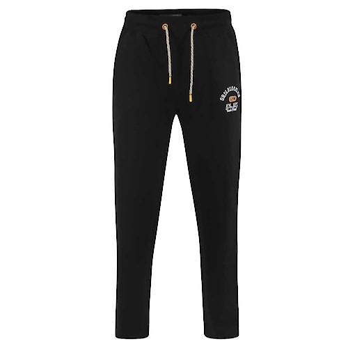 D555 Embroidery and Print Joggers Black