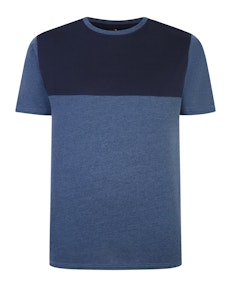 Bigdude Cut & Sew 2 Tone T-Shirt Denim Marl/Navy