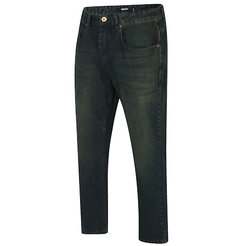 Bigdude Non-Stretch-Jeans mit gerader Passform, dunkle Waschung