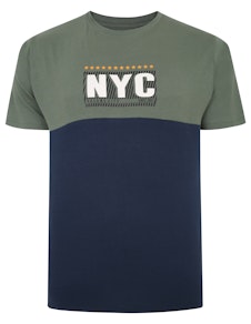 Bigdude NYC Print Cut & Sew T-Shirt Salbeigrün