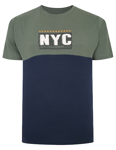Bigdude NYC Print Cut & Sew T-Shirt Sage Green