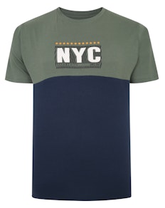 Bigdude NYC Print Cut & Sew T-Shirt Salbeigrün