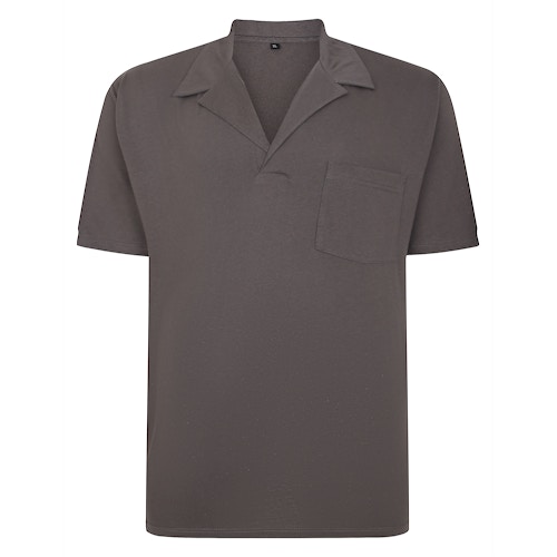 Bigdude Relaxed Collar Polo Shirt Stone