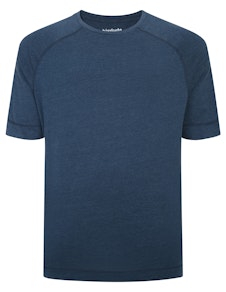 Bigdude Active Contrast Flatlock T-Shirt Dark Denim Tall