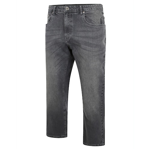 Bigdude Stretch Jeans With Whiskers Grey Wash
